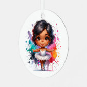 Hübsch Little Ballerina Personalisierte Weihnachte Ornament Aus Metall (Vorderseite links)