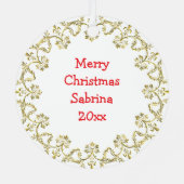 Hübsch Little Ballerina Personalisierte Weihnachte Ornament Aus Metall (Rückseite)