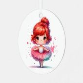 Hübsch Little Ballerina Personalisierte Weihnachte Ornament Aus Metall (Vorderseite links)