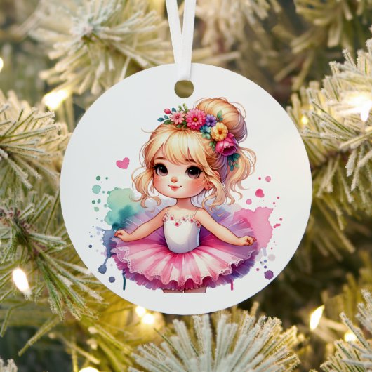 Hübsch Little Ballerina Personalisierte Weihnachte Ornament Aus Metall (InSitu)