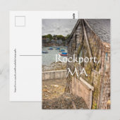 Hübsch Little Beach Shack Rockport, MA Postkarte (Vorne/Hinten)
