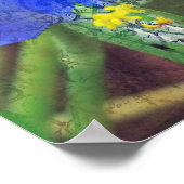 Hübsch Little Blue Blume Poster (Ecke)