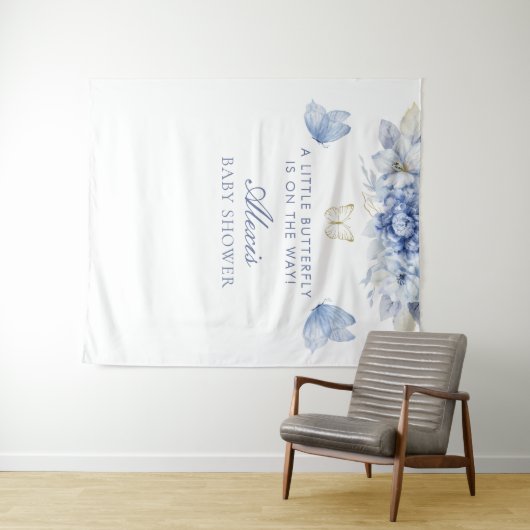 Hübsch Little Butterfly Boy Baby Dusche Wandteppich (Beispiel (Horizontal))