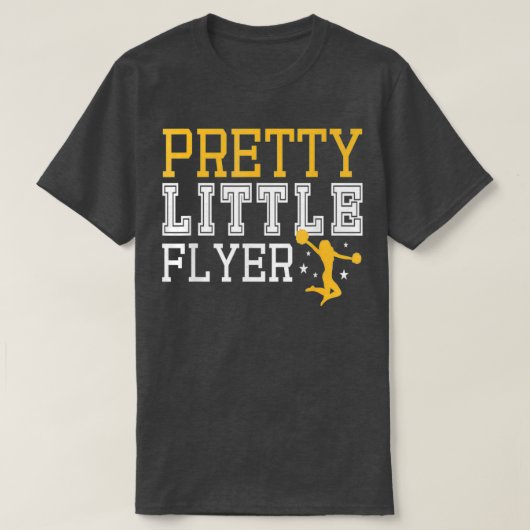 Hübsch Little Flyer Cheerleader Cheerleader Acrob T-Shirt (Design vorne)