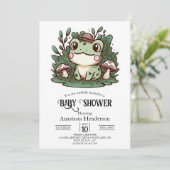 Hübsch Little Frog Baby Dusche Einladung (Stehend Vorderseite)