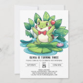 Hübsch Little Frog Digital Geburtstag Einladung (Vorderseite)