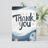 Hübsch Little Meteor Celestial Dankeskarte (Stehend Vorderseite)