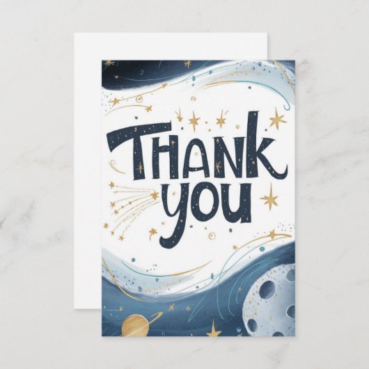Hübsch Little Meteor Celestial Dankeskarte (Vorne/Hinten)