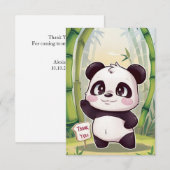 Hübsch Little Panda Dankeskarte (Vorne/Hinten)