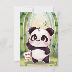 Hübsch Little Panda Dankeskarte