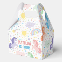 Hübsch Little Unicorns Party Geschenkboxen Gefalle