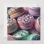 Hübsch Macaron Birthday Bling Feiertagskarte (Vorderseite)