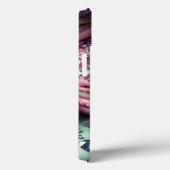 Hübsch Macaron Bling Mit Monogramm Case-Mate iPhone Hülle (Rückseite / Rechts)