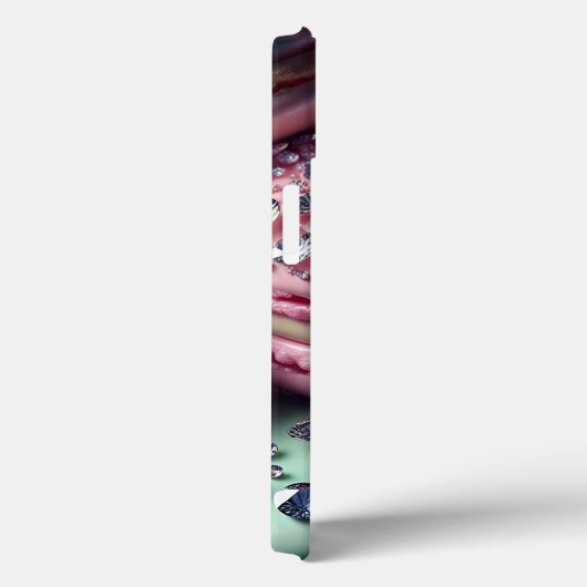 Hübsch Macaron Bling Mit Monogramm Case-Mate iPhone Hülle (Rückseite / Rechts)