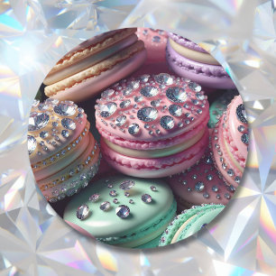 Hübsch Macaron Bling Runder Aufkleber