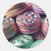 Hübsch Macaron Bling Runder Aufkleber (Vorderseite)