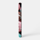 Hübsch Macaron Mit Monogramm iPhone Hülle (Linke Seite)