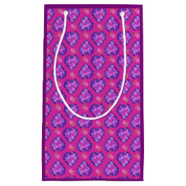Hübsch Magenta Herz und Blume Kleine Geschenktasch Kleine Geschenktüte