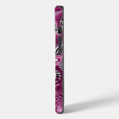 Hübsch Magenta Pink Digital Pour Malerei Case-Mate iPhone Hülle (Rückseite / Links)