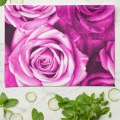 Hübsch Magenta Pink Roses Blume Bouquet Handtuch (Gefaltet)