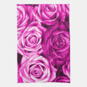 Hübsch Magenta Pink Roses Blume Bouquet Handtuch (Vertikal)