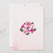 Hübsch Magenta Pink Weiße Blüte 40. Geburtstag Einladung (Rückseite)