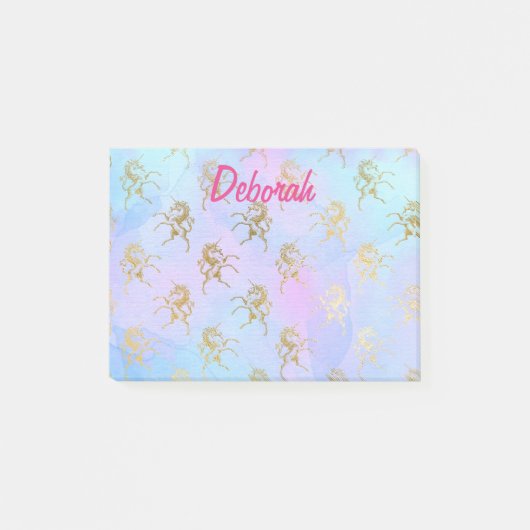 Hübsch Magische Uniköre Post-it Klebezettel (Vorderseite)