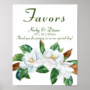 Hübsch Magnolia Bouquet Gastgeschenke Hochzeiten S Poster