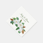 Hübsch Magnolia Bouquet Wedding Serviette (Ecke)