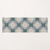 Hübsch Mandala Blue Grüntöne Zen Yoga Mat Yogamatte (Vorderseite (Horizontal))