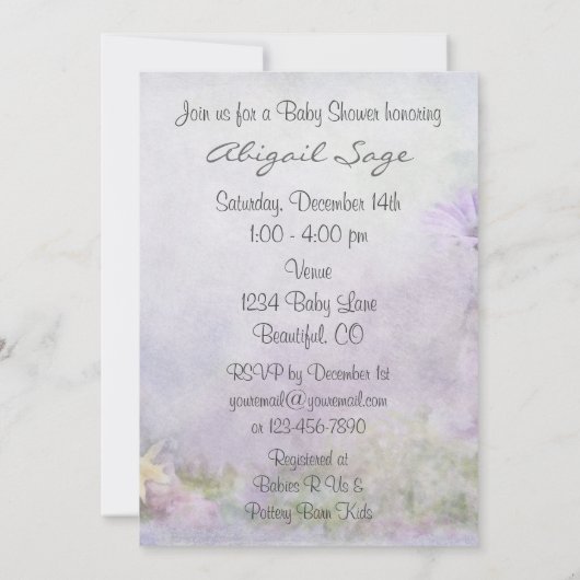 Hübsch Mare and Foal Silhouette Kinderdusche Einla Einladung (Rückseite)