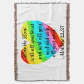 HÜBSCH MATTHEW 22:37 LIEBE HERZEN-DESIGN DECKE (Vorderseite Vertikal)