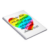 HÜBSCH MATTHEW 22:37 LIEBE HERZEN-DESIGN NOTIZBLOCK (Rechte Seite)