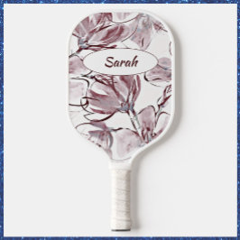 Hübsch Mauve Floral Watercolor Pickleball Schläger