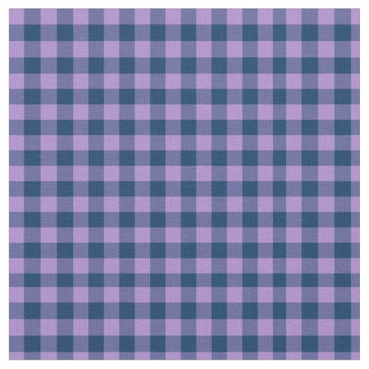 Hübsch Mauve, Navy Blue Karo Gingham Fabric Stoff (Nahaufnahme)