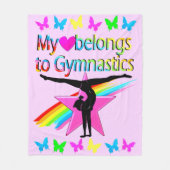 HÜBSCH MEIN HERZ GEHÖRT ZU GYMNASTIK RAINBOW FLEECEDECKE (Vorderseite)