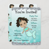 Hübsch Mermaid Geburtstagsparty Einladungen (Vorne/Hinten)