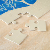 Hübsch Mermaid Girl Personalisiert Kids Blauer Oze Puzzle (Seite)