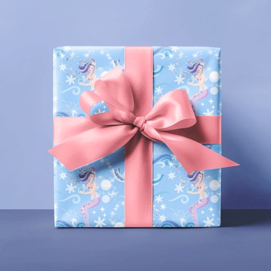 Hübsch Mermaid Glitzer Sparkle Geschenkpapier