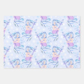 Hübsch Mermaid Lila Blue Geschenkpapier Set (Vorderseite 2)