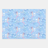 Hübsch Mermaid Lila Blue Geschenkpapier Set (Vorderseite)