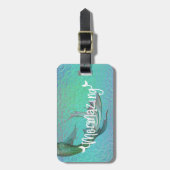 Hübsch Mermazing Meerjungfrau Schwanz Iridescent Gepäckanhänger (Vorderseite vertikal)