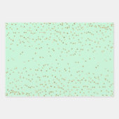 Hübsch Mint Green Gold Weihnachtsbaum Geschenkpapier Set (Vorderseite 3)