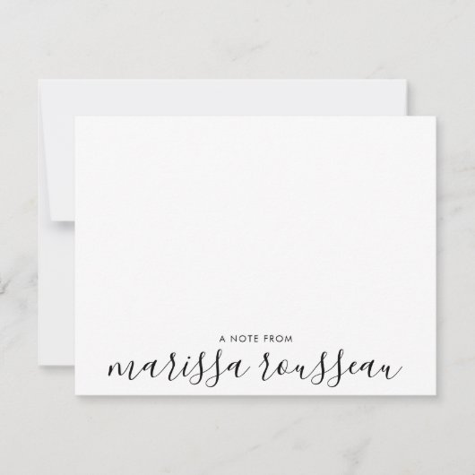 Hübsch modern handgeschriebener Hinweis aus dem Sk Mitteilungskarte (Vorderseite)