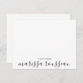 Hübsch modern handgeschriebener Hinweis aus dem Sk Mitteilungskarte (Vorne/Hinten)