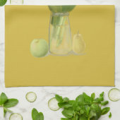 Hübsch Moderne Blume & Birnen & Apfel Geschirrtuch (Gefaltet)