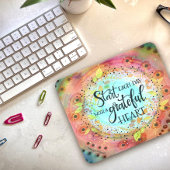 Hübsch Moderne Pastel florales Dankbares Herz Mousepad