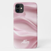 Hübsch Moderne rosa Iridescent mit Name Case Mate (Rückseite)