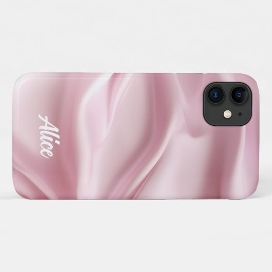 Hübsch Moderne rosa Iridescent mit Name Case Mate (Rückseite (Horizontal))