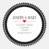 Hübsch Moderne Rücksendeadresse Runder Aufkleber (Vorderseite)